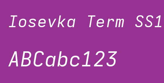 Iosevka Term SS14 Extended