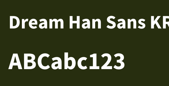 Dream Han Sans KR