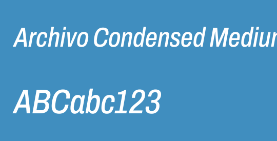 Archivo Condensed Medium