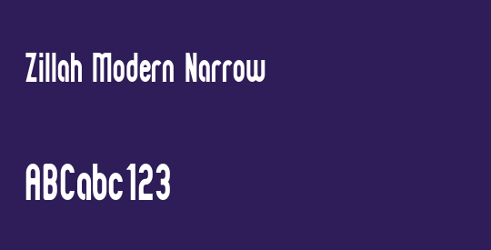 Zillah Modern Narrow