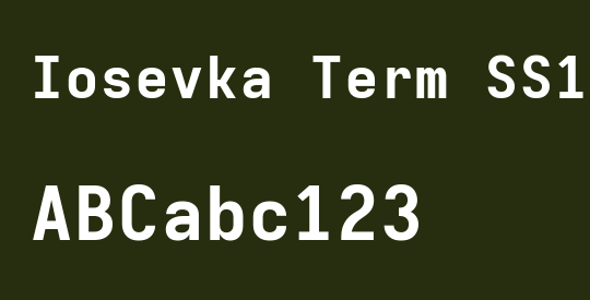 Iosevka Term SS10 XBdEx