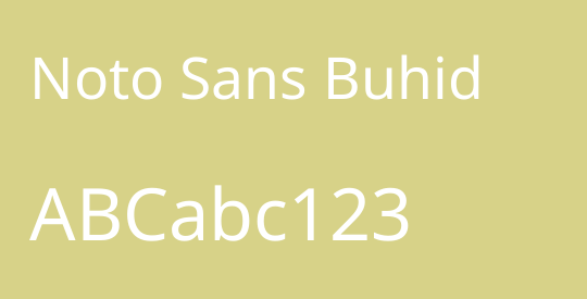 Noto Sans Buhid