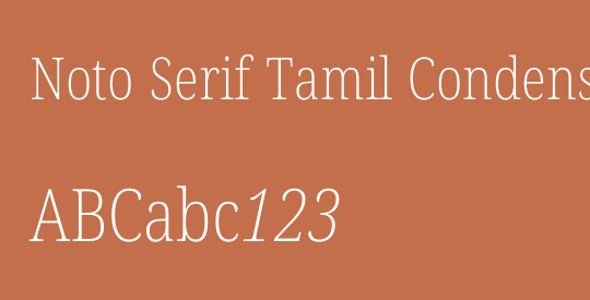 Noto Serif Tamil Condensed ExtraLight