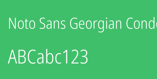 Noto Sans Georgian Condensed Light