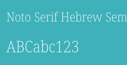 Noto Serif Hebrew SemiCondensed ExtraLight