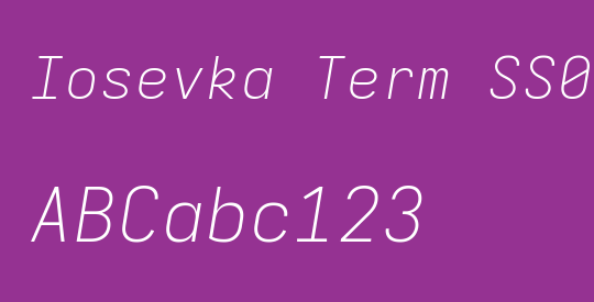 Iosevka Term SS03 XLtEx
