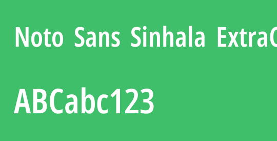 Noto Sans Sinhala ExtraCondensed SemiBold
