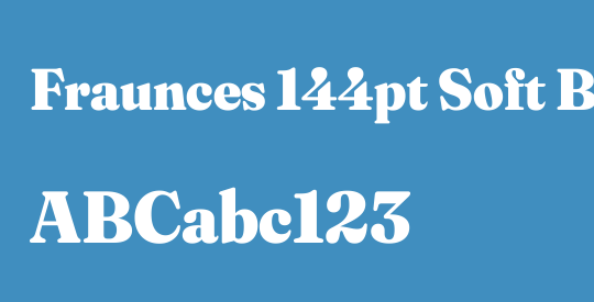 Fraunces 144pt Soft Black