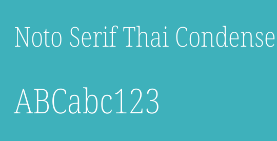 Noto Serif Thai Condensed ExtraLight