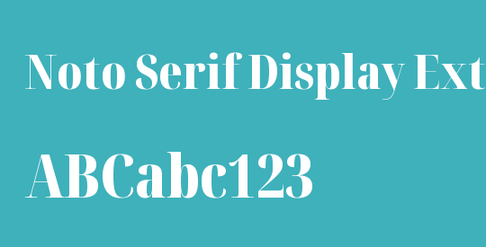 Noto Serif Display ExtraCondensed Black