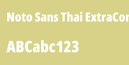 Noto Sans Thai ExtraCondensed Black
