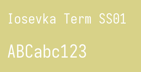 Iosevka Term SS01