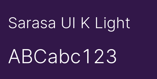 Sarasa UI K Light