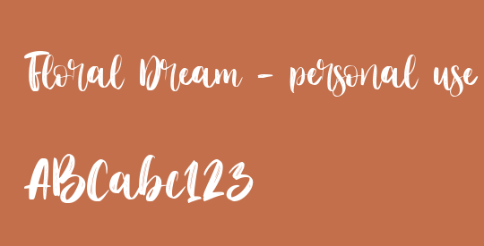 Floral Dream - personal use
