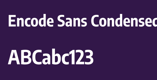 Encode Sans Condensed