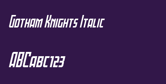 Gotham Knights Italic