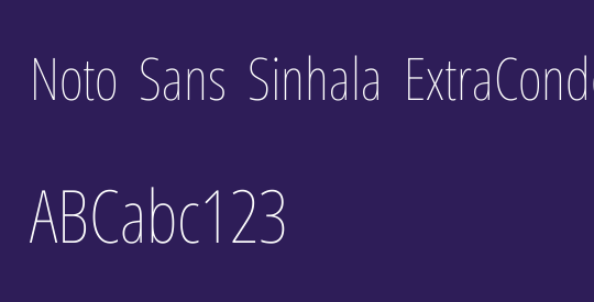 Noto Sans Sinhala ExtraCondensed Thin
