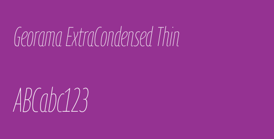 Georama ExtraCondensed Thin