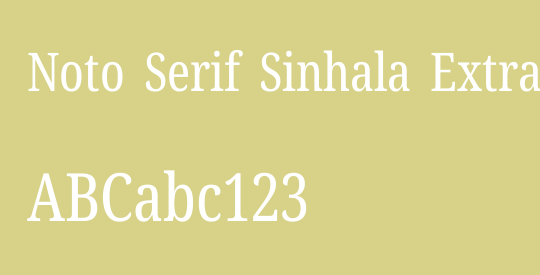 Noto Serif Sinhala ExtraCondensed