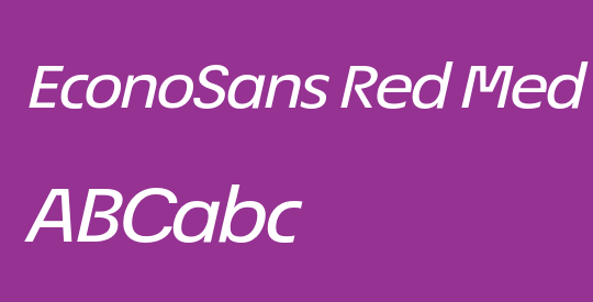 EconoSans Red Med Exp