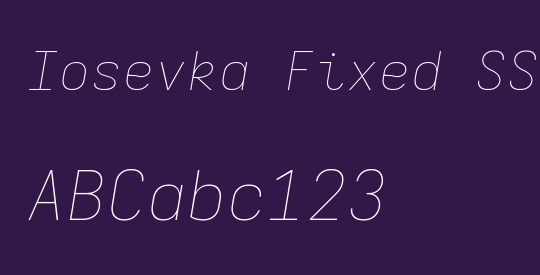 Iosevka Fixed SS03 ThEx