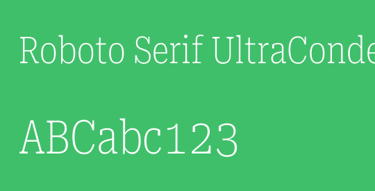 Roboto Serif UltraCondensed Thin