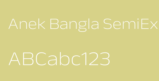 Anek Bangla SemiExpanded ExtraLight