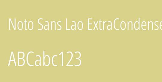 Noto Sans Lao ExtraCondensed Light