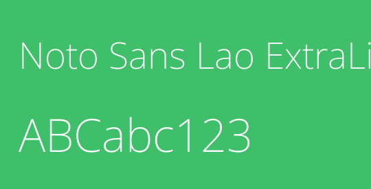 Noto Sans Lao ExtraLight