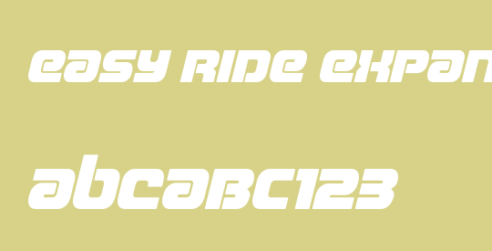 Easy Ride Expanded Italic