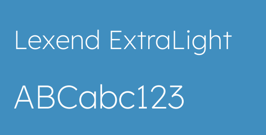 Lexend ExtraLight