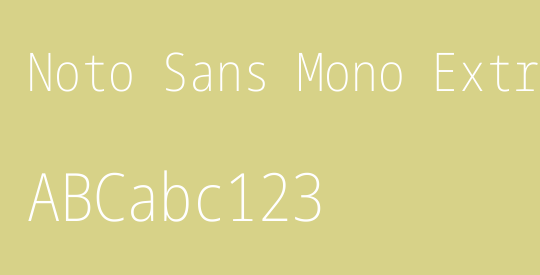Noto Sans Mono ExtraCondensed ExtraLight