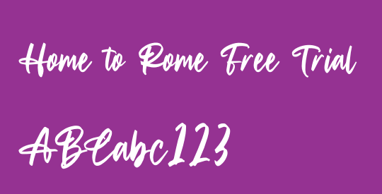 Home to Rome Free Trial