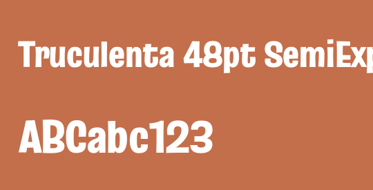 Truculenta 48pt SemiExpanded Black