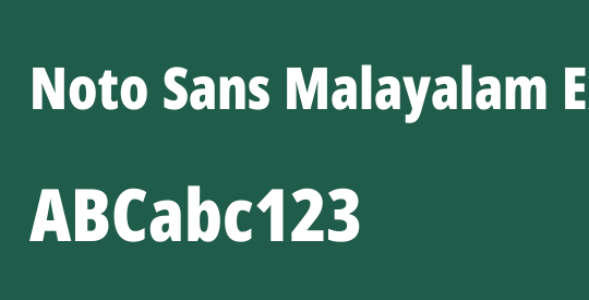 Noto Sans Malayalam ExtraCondensed Black