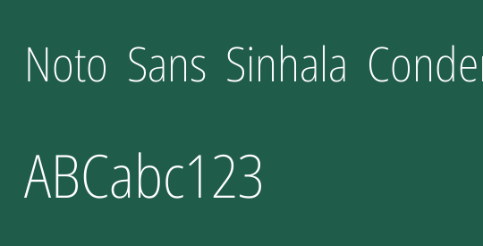 Noto Sans Sinhala Condensed ExtraLight