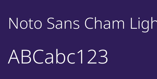 Noto Sans Cham Light