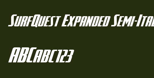 SurfQuest Expanded Semi-Italic