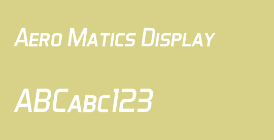Aero Matics Display