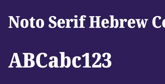 Noto Serif Hebrew Condensed Black