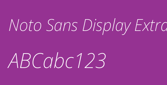 Noto Sans Display ExtraLight