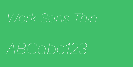 Work Sans Thin