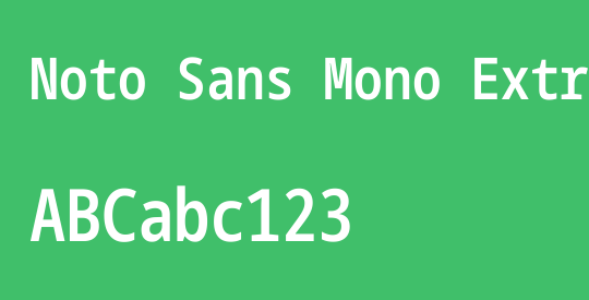 Noto Sans Mono ExtraCondensed SemiBold