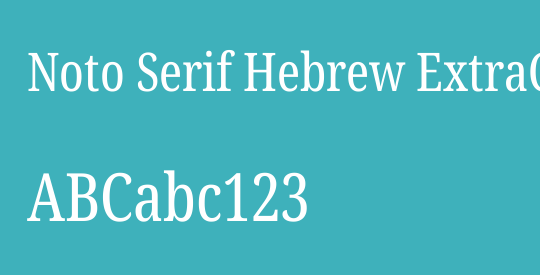 Noto Serif Hebrew ExtraCondensed