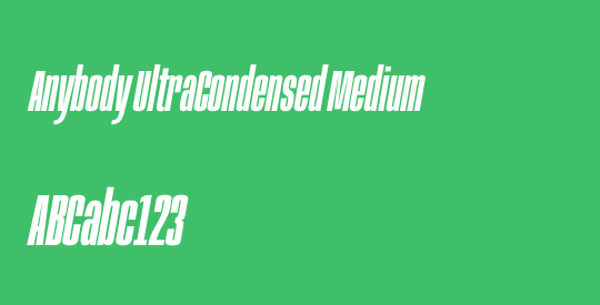 Anybody UltraCondensed Medium