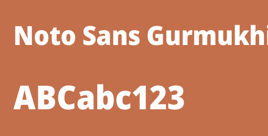 Noto Sans Gurmukhi SemiCondensed Black