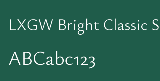 LXGW Bright Classic SemiLight