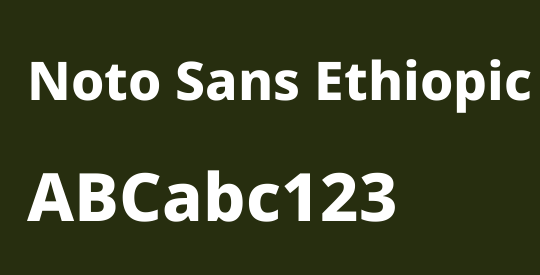 Noto Sans Ethiopic ExtraBold