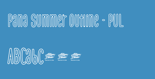 Pana Summer Outline - PUL