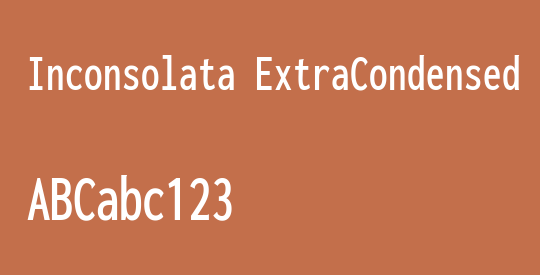 Inconsolata ExtraCondensed SemiBold